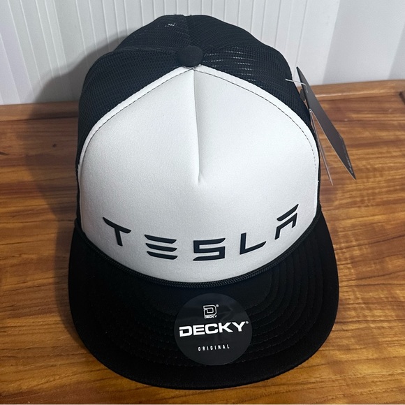 Tesla Motors Men's Trucker Snapback Hat One Size Fits Most Adult - Picture 9 of 9